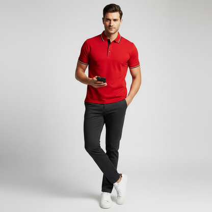 Elegant Men's Polo Shirt | Classic Fit Casual Wear