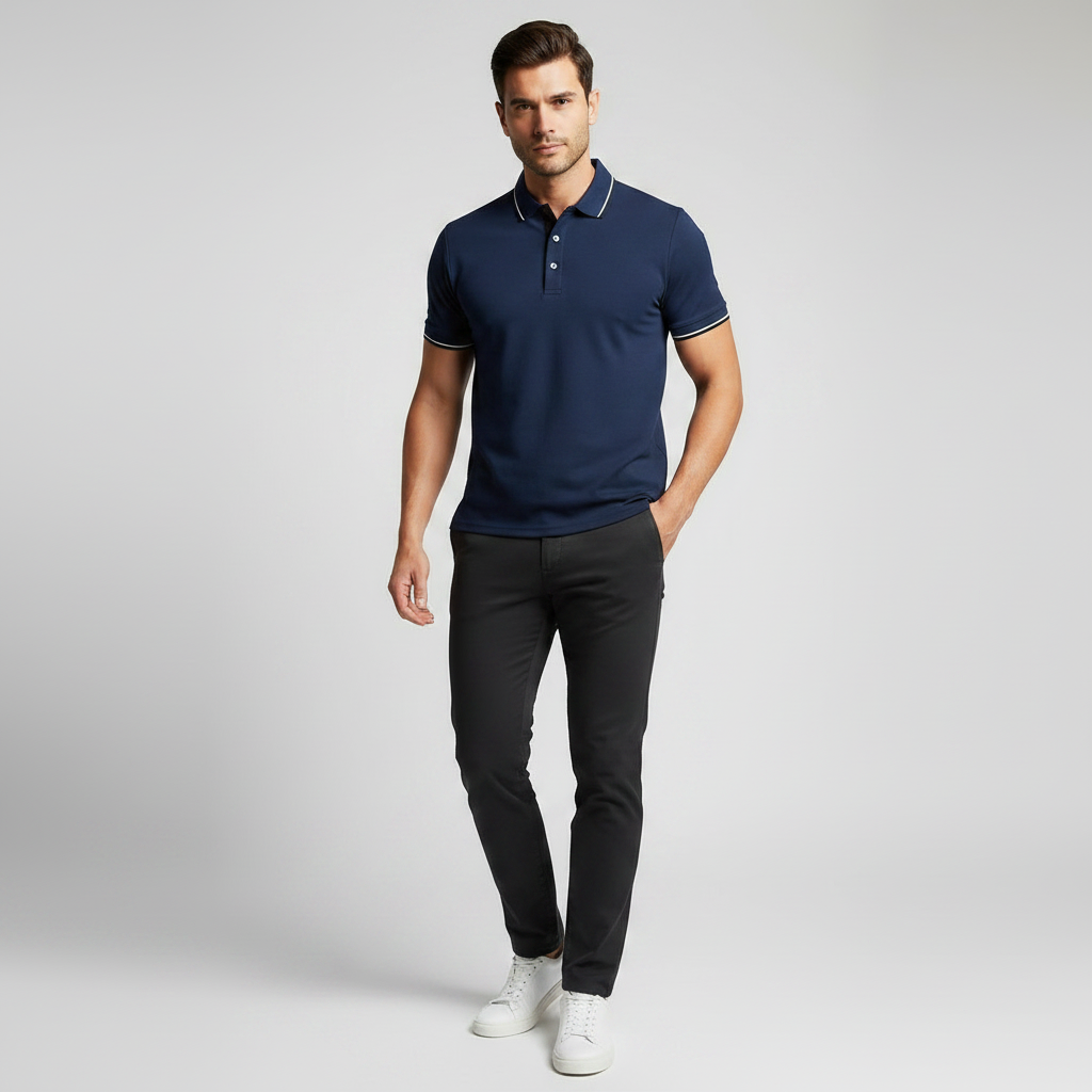 Elegant Men's Polo Shirt | Classic Fit Casual Wear