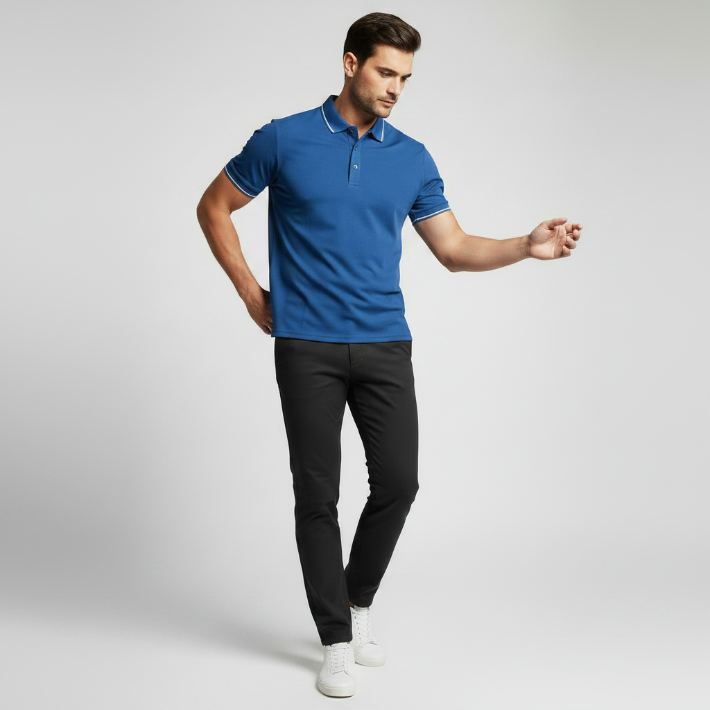 Elegant Men's Polo Shirt | Classic Fit Casual Wear
