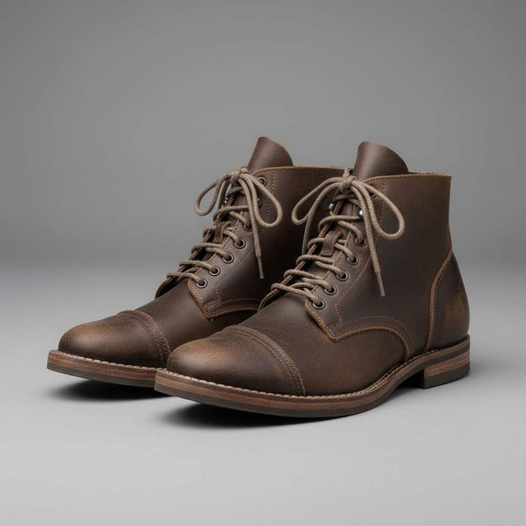 Men's Lace-Up Ankle Boots | Durable Short Boots for Work