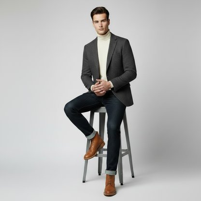 Men's Lace-Up Ankle Boots | Durable Short Boots for Work