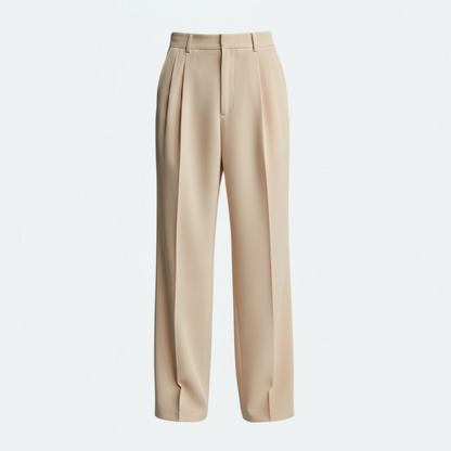 Men's Pleated Straight Fit Trousers | Formal Pants