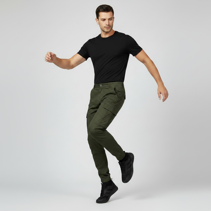 Men's Tactical Cargo Pants | Multi-Pocket Black Cargo Trousers