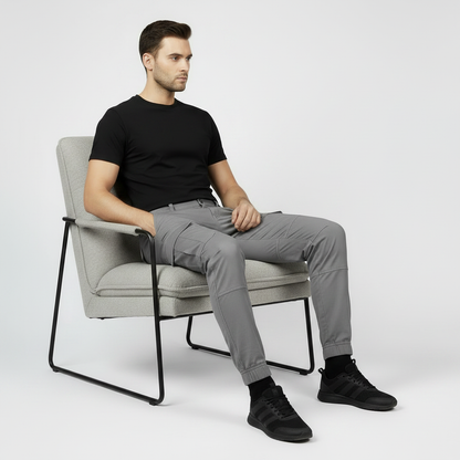Men's Tactical Cargo Pants | Multi-Pocket Black Cargo Trousers