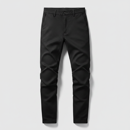 Saul | Men's Slim Fit Black Work Trousers