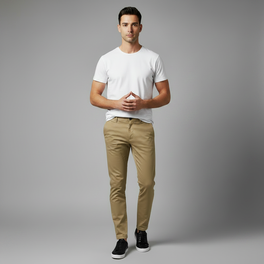 Saul | Men's Slim Fit Black Work Trousers